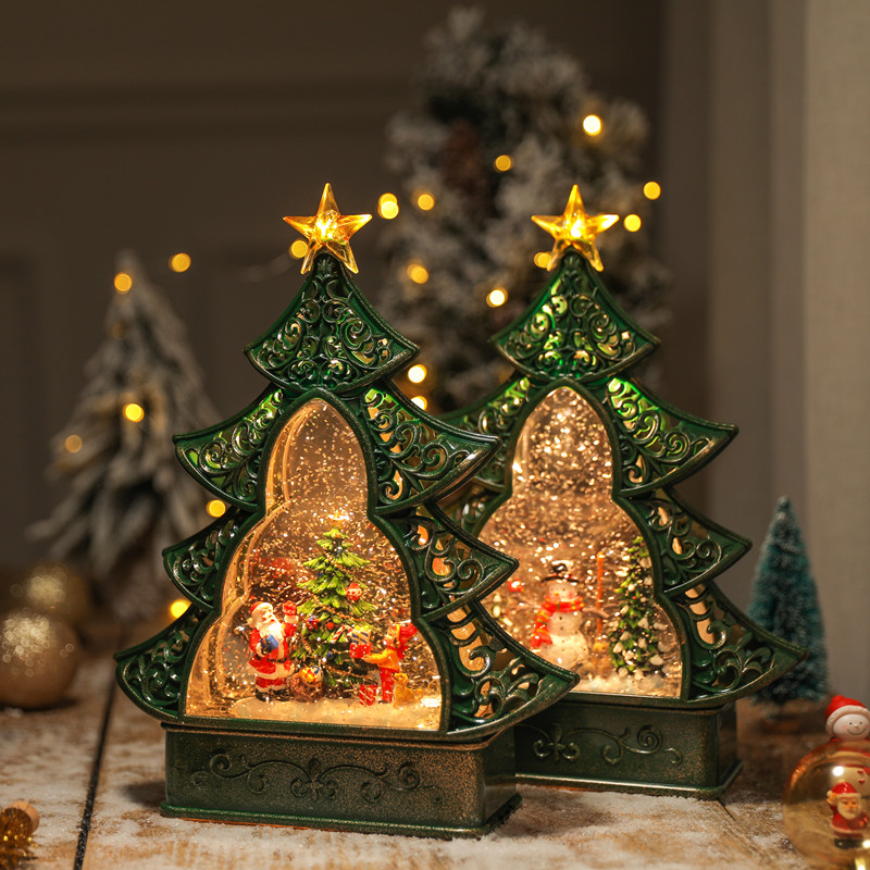 Snow Globe Musical - Kerstboom Sneeuwbol Muziekdoos Geanimeerde Sneeuwval Ornament
