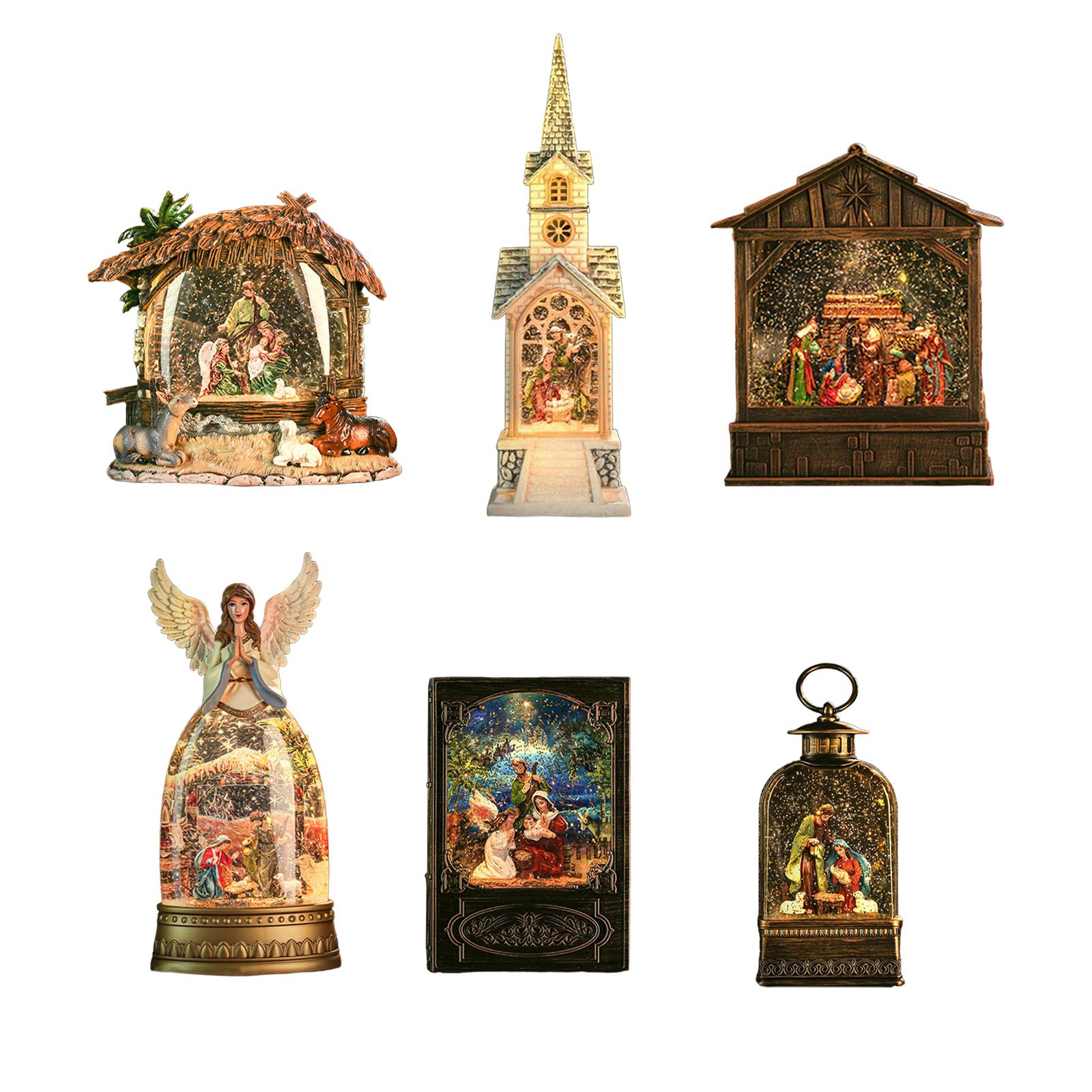 Snow Globe Musical - Kerst Sneeuwbol Speeldoos Kerststal Collectie Tafel