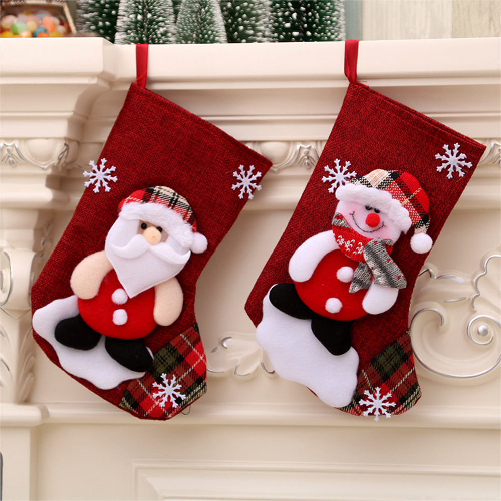 Linnen Kerst Kousen Cadeauzakj - Christmas Stocking Hanging recensie en prijs
