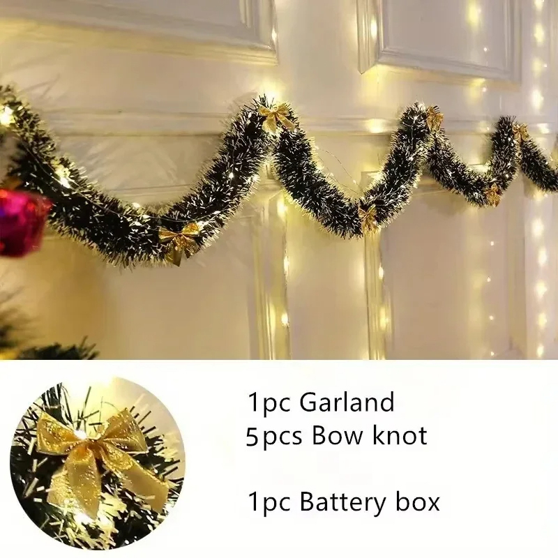2M LED-licht Kerstgirlande Gla - Tinsel Garland Decoration recensie en prijs